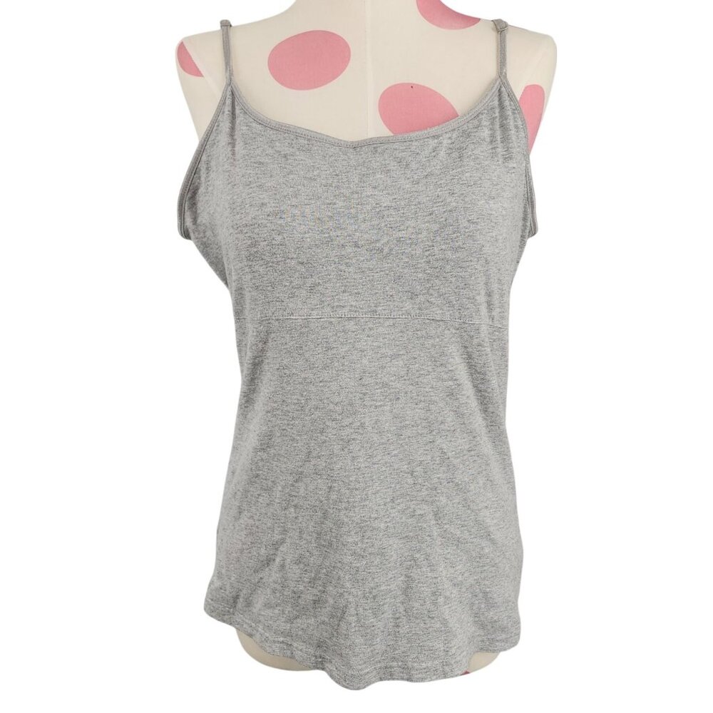Women's Juniors Personal Identity Grey Cami Built in Shelf Bra XL Tank Top